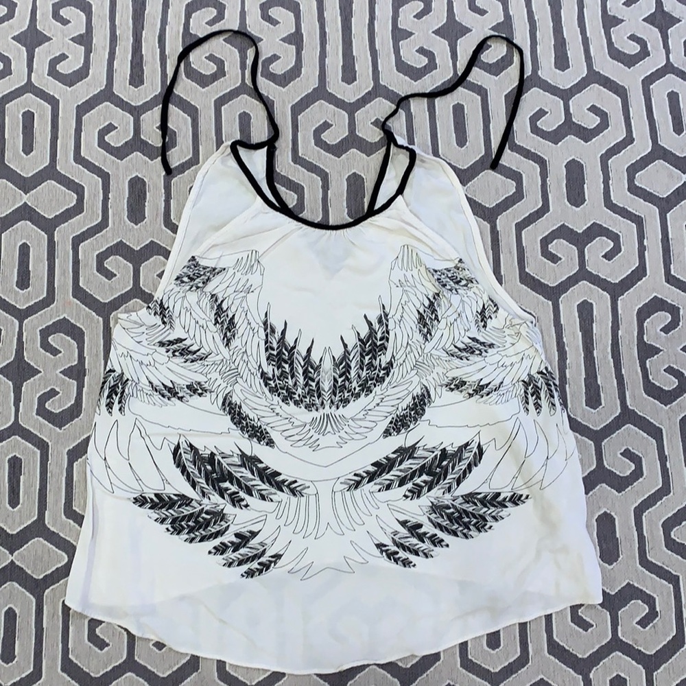 Lovely Feather Patterned Cami